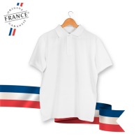 Polo de promoción francés de manga corta de algodón orgánico 220g/m².