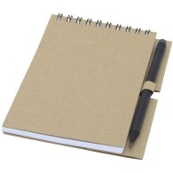 Cuaderno de espiral A6 reciclado con lápiz
