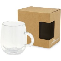 Taza de vidrio de doble pared de 330 ml