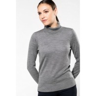 Jersey de cuello alto de Merino para mujer