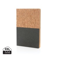 Cuaderno A5 con cubierta de kraft y corcho