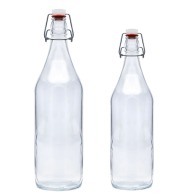 Botella de vidrio con tapón mecánico retro 50cl
