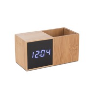 Reloj de sobremesa BAMBOO con organizador