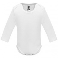 Body de promoción bebé manga larga en punto jersey simple HONEY L/S (Blanco)