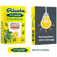 Caja de caramelos Ricola de promoción con plantas 50g