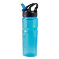 Botella de plástico con paja plegable