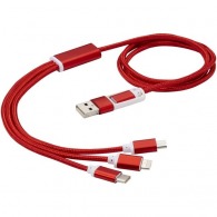 Versátil cable personalizable de carga 5 en 1