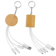 CABLE USB personalizable 3 EN 1 DE BAMBÚ