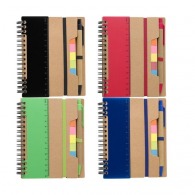 Cuaderno en espiral hecho de papel reciclado