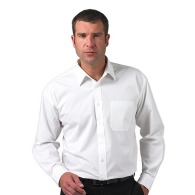 Camisa de popelina de algodón puro de manga larga Russell Collection