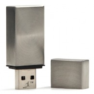 Unidad flash USB de metal cepillado - caroline