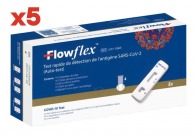 Caja de 5 autopruebas de antígeno flowflex covid-19 personalizable por hisopo nasal