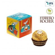 Mini-cubo publicitario con Ferrero Rocher personalizables