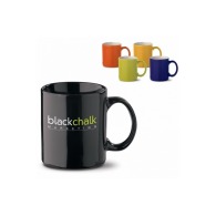 Taza clásica de cerámica bicolor o negra de 30 cl.