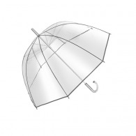 Paraguas de campana transparente con mango de cuello de cisne