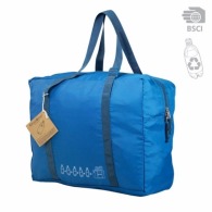 Bolsa de viaje plegable hecha de PET reciclado