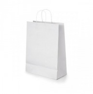 Pequeña bolsa de papel kraft blanco