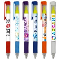 Bolígrafo de cuatro colores con resaltador y empuñadura