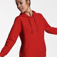 URBAN WOMAN - Sudadera ajustada para mujer con capucha forrada en contraste y cordón de ajuste y bolsillo tipo canguro