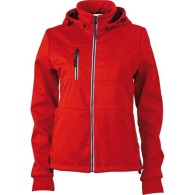 Chaqueta impermeable Softshell con capucha desmontable para mujer.