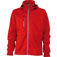 Chaqueta impermeable softshell para hombre con capucha desmontable.