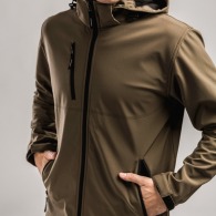 THC ZAGREB. Softshell para hombre con capucha desmontable