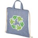 Mochila de algodón reciclado 210g, mochila ligera con cordón publicidad