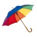 Paraguas de madera automático con mango de cuello de cisne, paraguas estándar publicidad