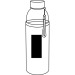 Botella de vidrio con funda 450 ml, botella publicidad