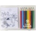 Miniatura del producto Juego de dibujo con 8 lápices de color y 20 hojas de papel 1