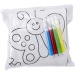 El delantal de poliéster para colorear de los niños se entrega con 4 rotuladores., objeto para ser coloreado o pintado publicidad