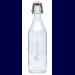 Botella de vidrio con tapón mecánico retro 50cl, garrafa publicidad