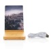 Miniatura del producto Marco de fotos con cargador inalámbrico de bambú 2