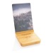 Marco de fotos con cargador inalámbrico de bambú, marco de fotos publicidad