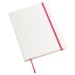 Cuaderno blanco A5 con banda elástica de color y tapa dura, cuaderno de tapa dura publicidad