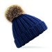 Miniatura del producto Junior Faux Fur Pom Pom Chunky Beanie - Gorro para niños con pompón 1