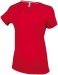 Camiseta de mujer de manga corta y cuello en V Kariban, Textil Kariban publicidad